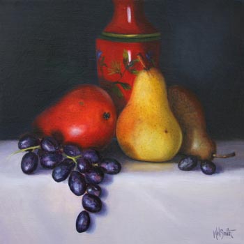 57PearsRedVase